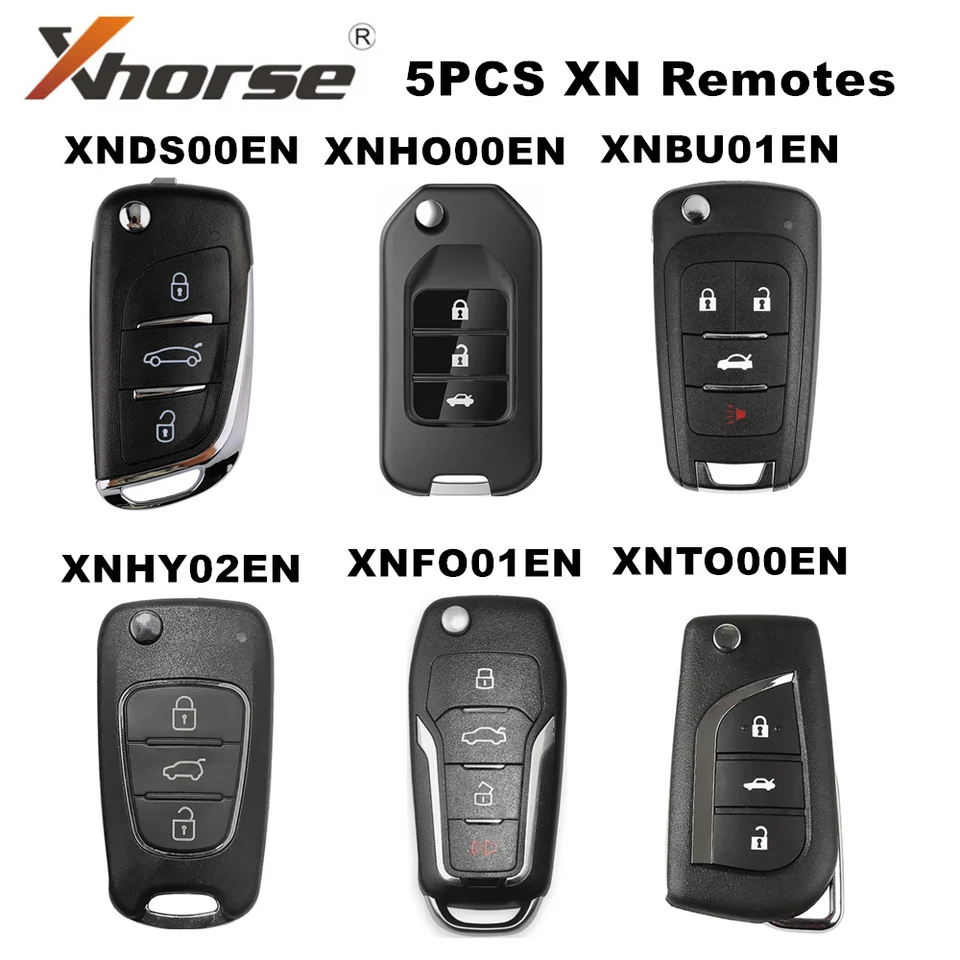 5ks/lot xhorse xnds00en xnho00en xnbu01en xnHy02en xnfo01en xnto00en xn Wireless Series Remote Key