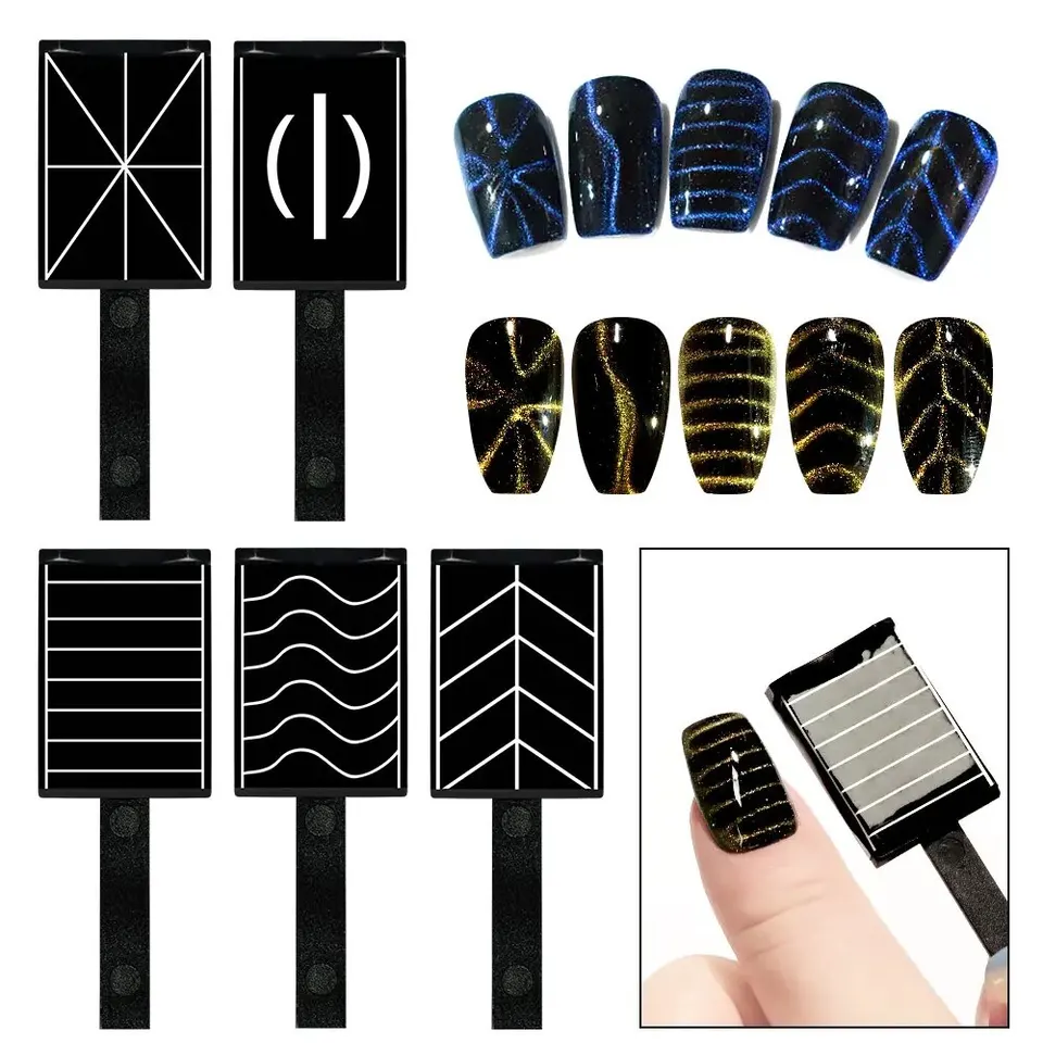 5ks magnetovú palicu prútik pre 3D magnetický mačkový gél, Magic Art Manikúru nástroj, UV gél magnet tyčinka manikúrová nechty