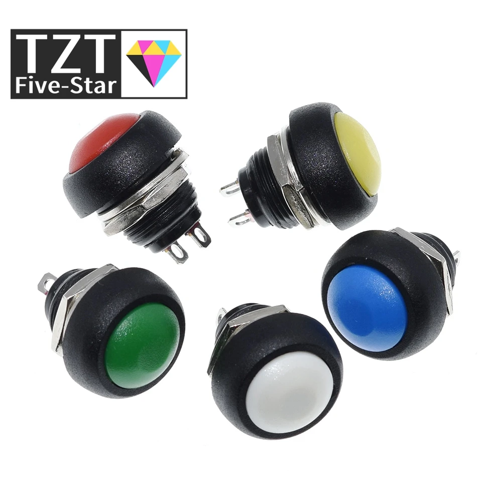 5ks Mini 12 mm nepremokavé okamžité zapínanie/vypínanie tlačidla Push-33b pre Arduino
