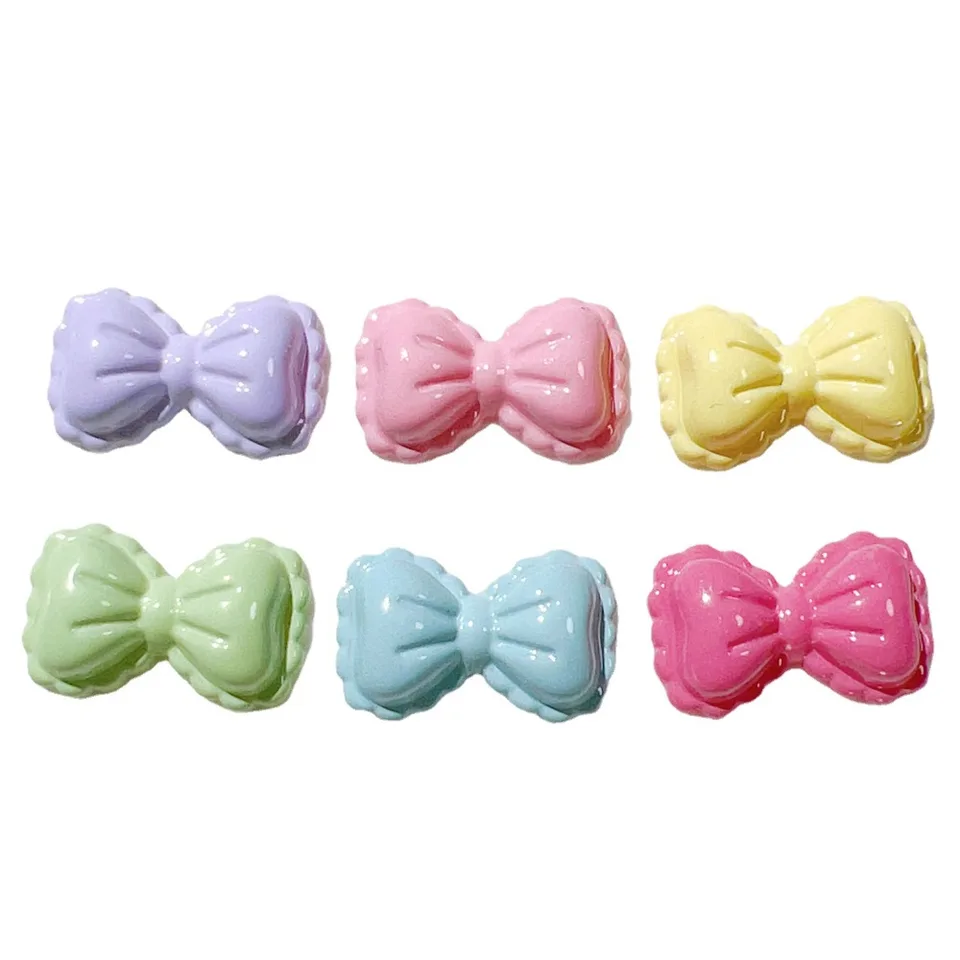 5ks mini bowknot živice príslušenstvo ručné materiály Candy Candy Shoe Buckle Hat Patch Cream Glue Phone Decotion Decotion
