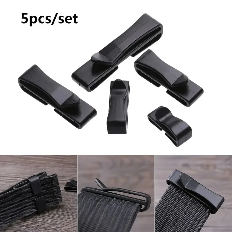 5ks Molle Webbing pracka kemping turistika vonkajšia pripevnená klip Strip Slip Upravte brankár molle batohové tašky pracky