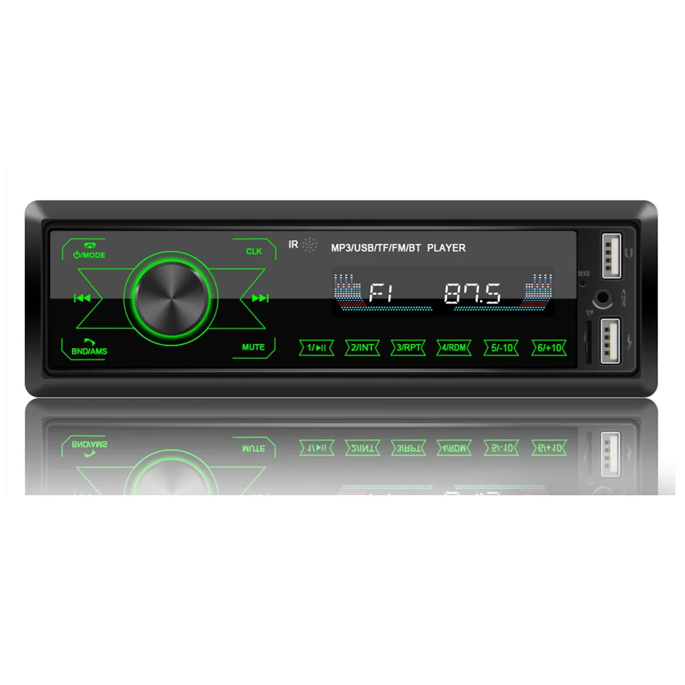 5ks Nový M10 dotykový obrazovka Dual USB Car Bluetooth MP3 Player Player Plug-in karta Multifunkčné auto rádio
