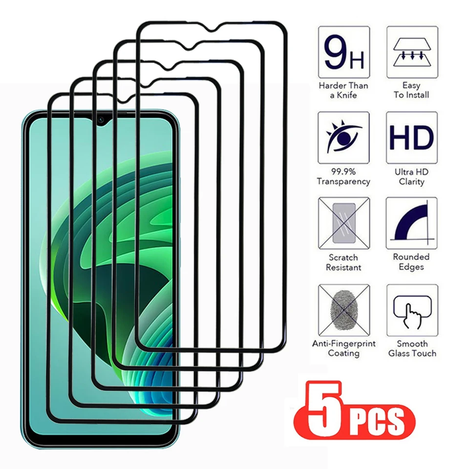 5ks Plný kryt pre Xiaomi Redmi Note 11 Pro Plus MAX 4G 5G Temperated sklenená sklenená obrazovka Redmi 11T 11E 11SE Lite Glass Film Film
