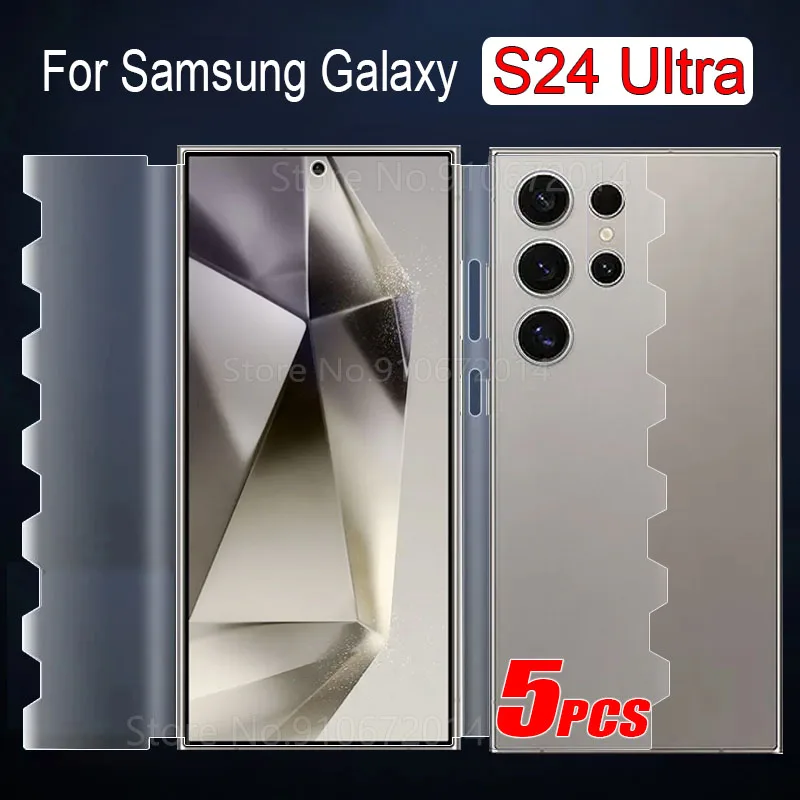 5ks pre Samsung Galaxy S24 Ultra Butterfly Hydrogel Film pre Samsung S25 S23 S22 S21 S20 Fe Plus poznámka 20 Protector ultra obrazovky