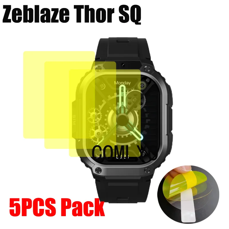 5ks pre Zeblaze Thor SQ Smart Watch Chránič obrazovky Cover HD TPU Film