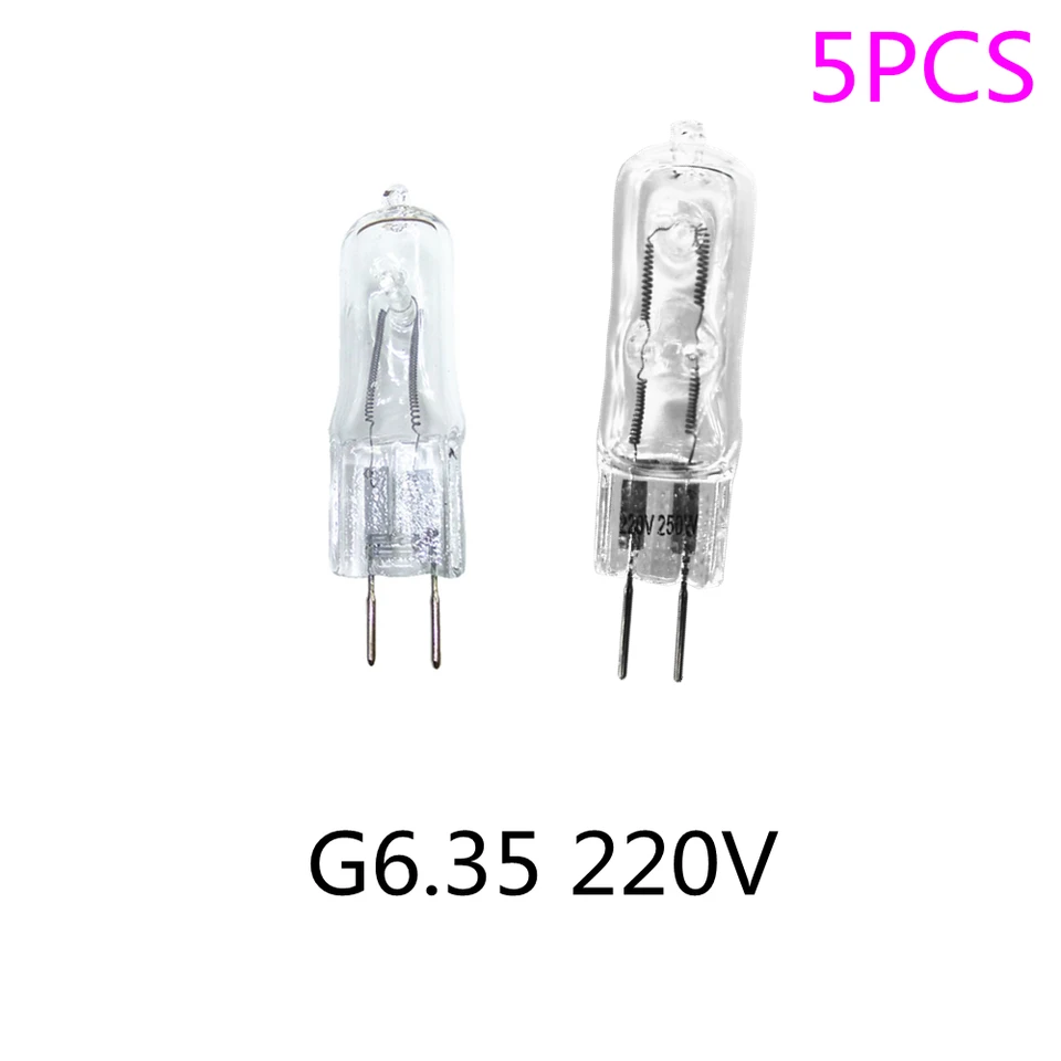 5ks priemyselné osvetlenie Žiarovka G6.35 220V 35W BULB G6.35 220V Halogénová žiarovka G6.35 220V 150W BULB G6.35 220V 250W