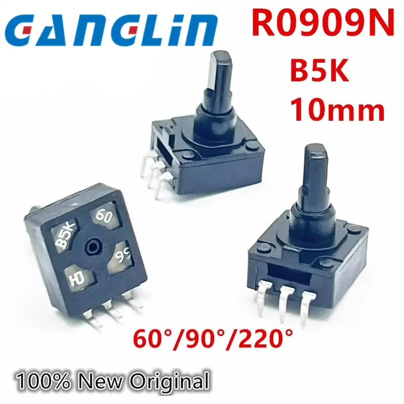 5ks R0909N Model diaľkového ovládača lietadla s presným joystickom B5K Rotary Joystick Pressision Potentiometer Dĺžka hriadeľa 10 mm