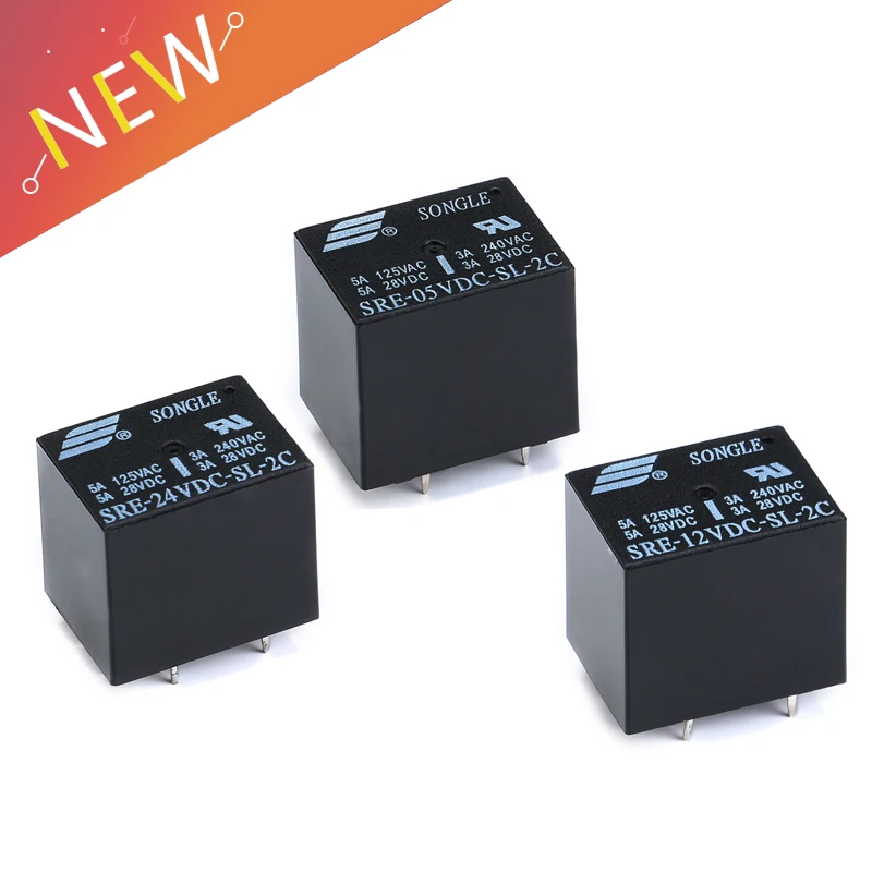 5ks relé SRE-05VDC-SL-2C SRE-12VDC-SL-2C SRE-24VDC-SL-2C 5V 12V 24V 3A 240VAC 8PIN RELAys RELAIS RELAIS