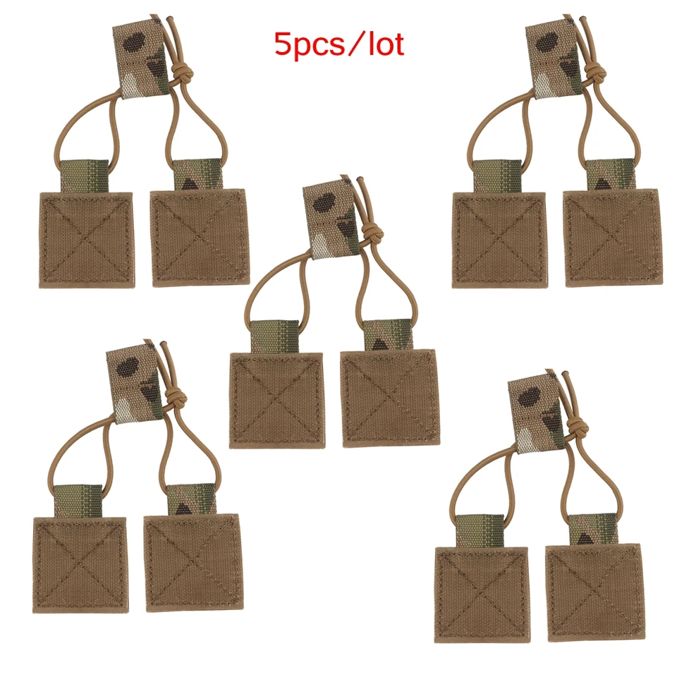 5ks rádiové pripevnenie Časopis Retention Hook Loop Upevnenie pracky Elastic lana Tactical hrudník MKV D3CRM Lovové doplnky