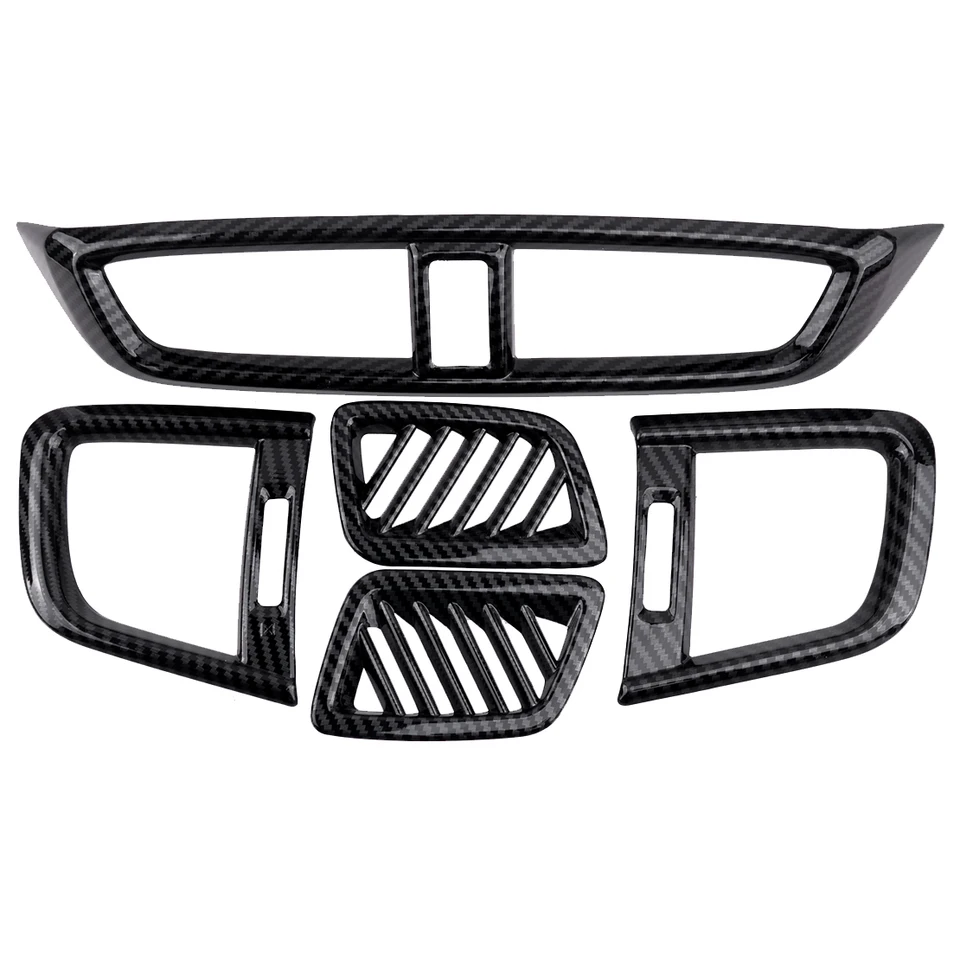 5ks/set car interiérové ​​predné konzoly Vzduchové krytiny Tink Tink Abs Abharbon Fiber Fit for Honda Cr-V CRV 2017 2018 2019 2020