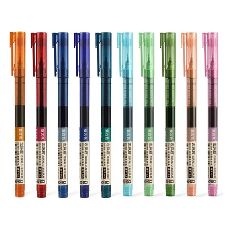 5ks/set vysokokvalitné vintage farebné gélové perá sada rýchle suché 0,5 mm ihlové špičky roztomilý retro guľový bod
