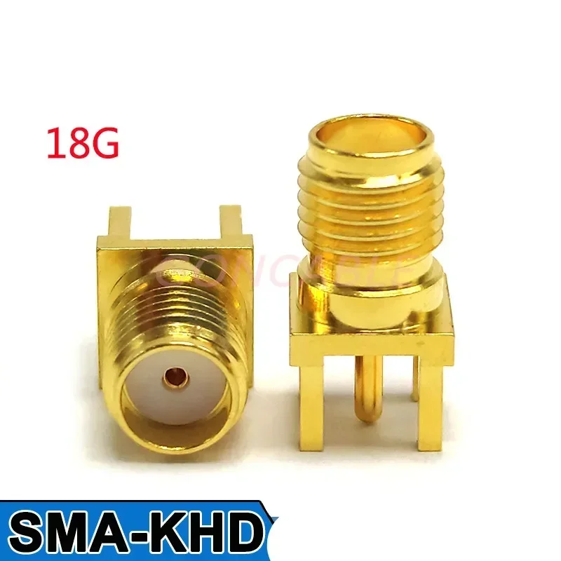 5ks SMA-KHD18G RF CONNEKTOR PCB Socket SMA END SMA Ženská hlava Vysokofrekvenčný konektor SMA-KE18G Kladný PIN