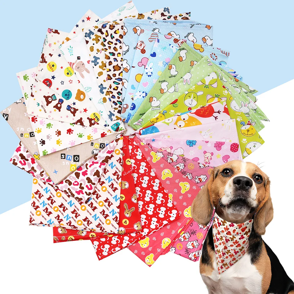 5ks/sml xl psa Bandana Bulk Pet Dog Trojuholníkovej šál Cotty Vreckovia a šatka pre psov