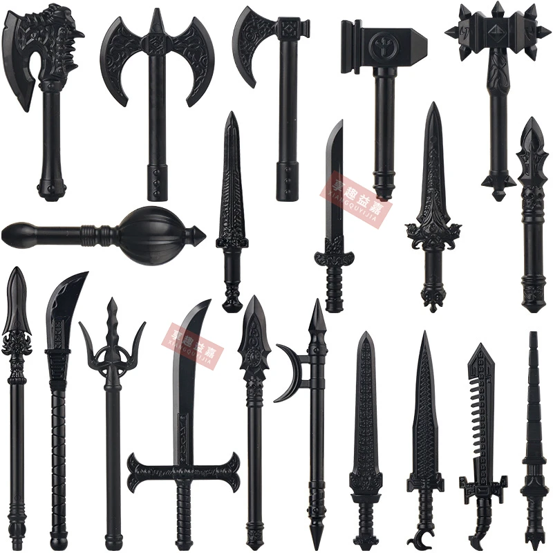 5ks stredoveky MOC staroveké postavy vojakov zbraň Sword Bow and Arrow Vojenskí diely vojakov Shield Spear Building Block Building