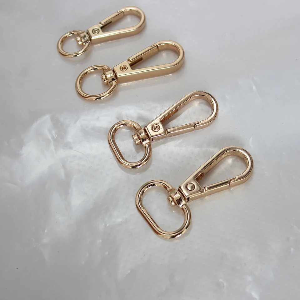 5ks/veľa zlata strieborný bronz čierny kovový otočný homár spona DIY Keychain Keyring Key reťazec Ring Craft Bag Wholesale