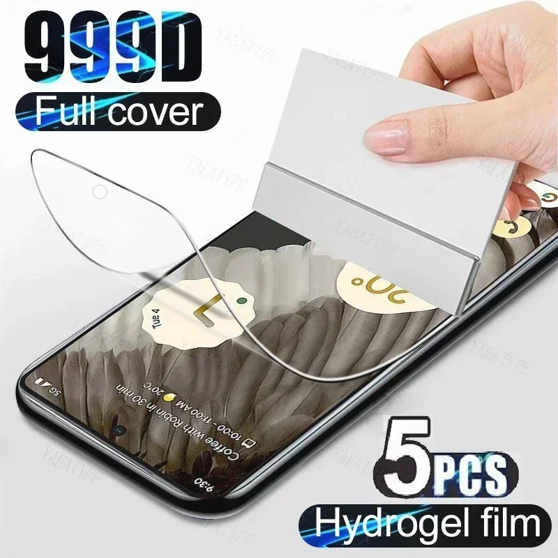 5ks vysokokvalitný ochranný hydrogelový film pre Google Pixel 7 Pro 7a 6a 6 Pro 5 5A 4 A 4A 4XL Chrániče obrazovky nie sklo