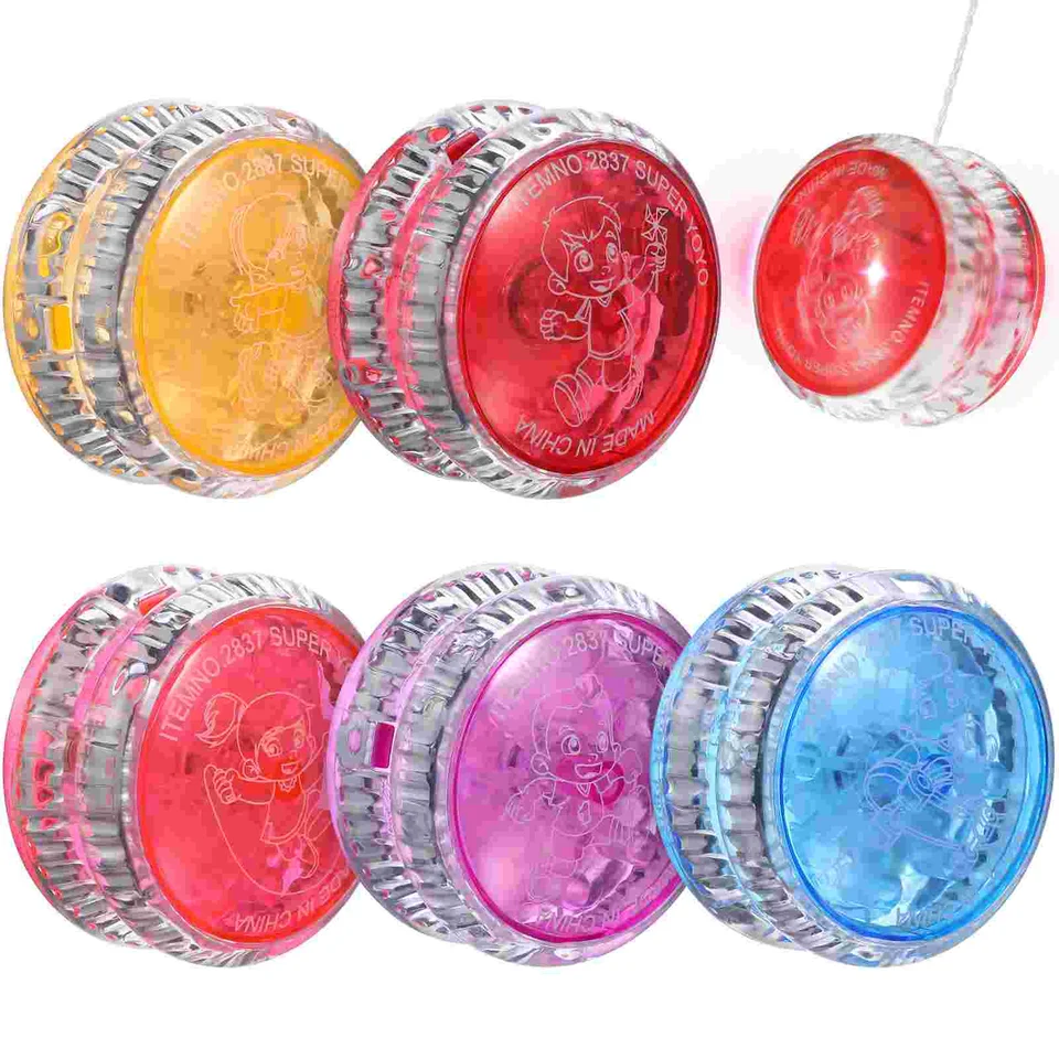 5ks yo-yos plastové yo-yo gule pre deti, vzdelávacia hračka yo-yos (náhodná farba) plastová yo-yo hračka pre deti yo-yo hračka