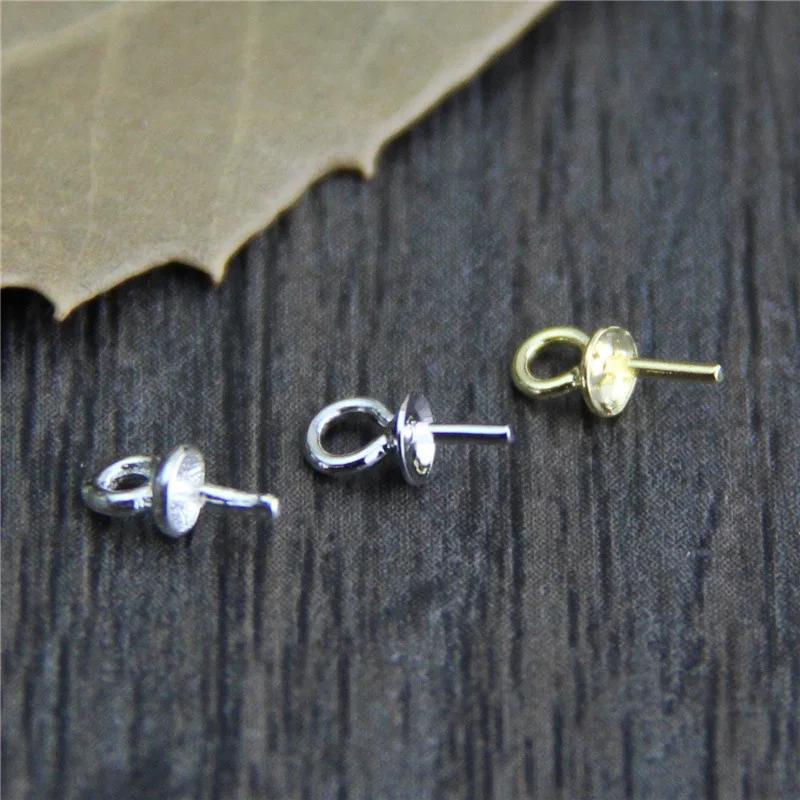 5ks/časť 925 Sterling strieborné perlové korálky konektorové čiapky koncové čiapky visiace náušnice koncová spona kaucia DIY šperky na výrobu nálezov pre ženy