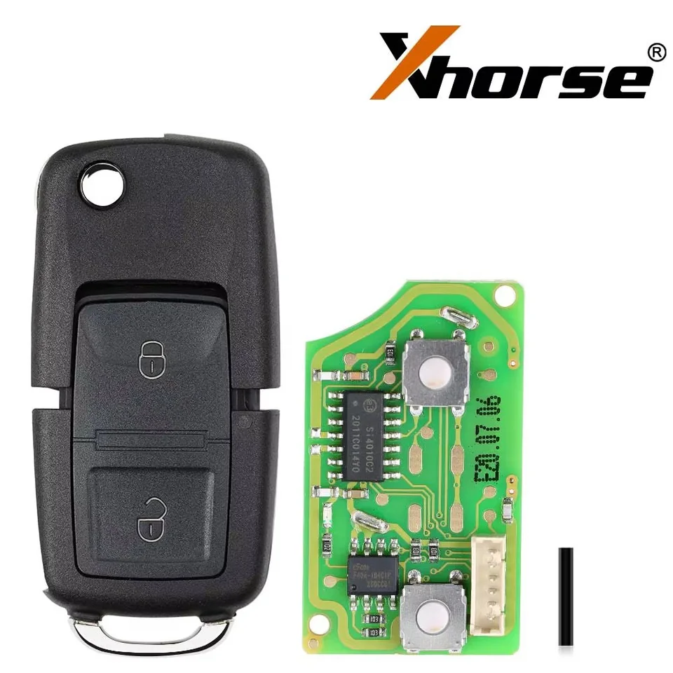 5ks/časť Xhorse XKB508EN Wire Universal Remote Key B5 Style 2 Buttons Anglická verzia