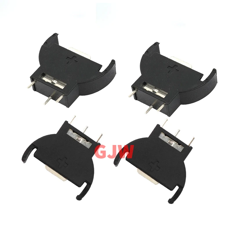5ks čierny plastový CR2032 3V Cell Coin Socket Pase Puzder Battery Boxes