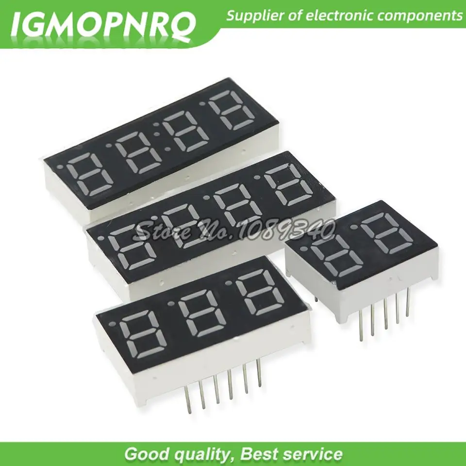 5ks/šarža 0,36inch LED displej 7 segmentu 1 bit/2 bit/3 bit/4 bitová číslica Červená red