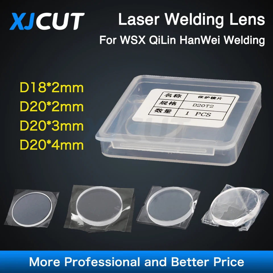 5ks/šarža 18*2 20*2 laserové zváranie laserom Ochranné optické šošovky 20*3 20*4 mm 1064nm pre WSX Qilin Hanwei zváracia hlava hlavy