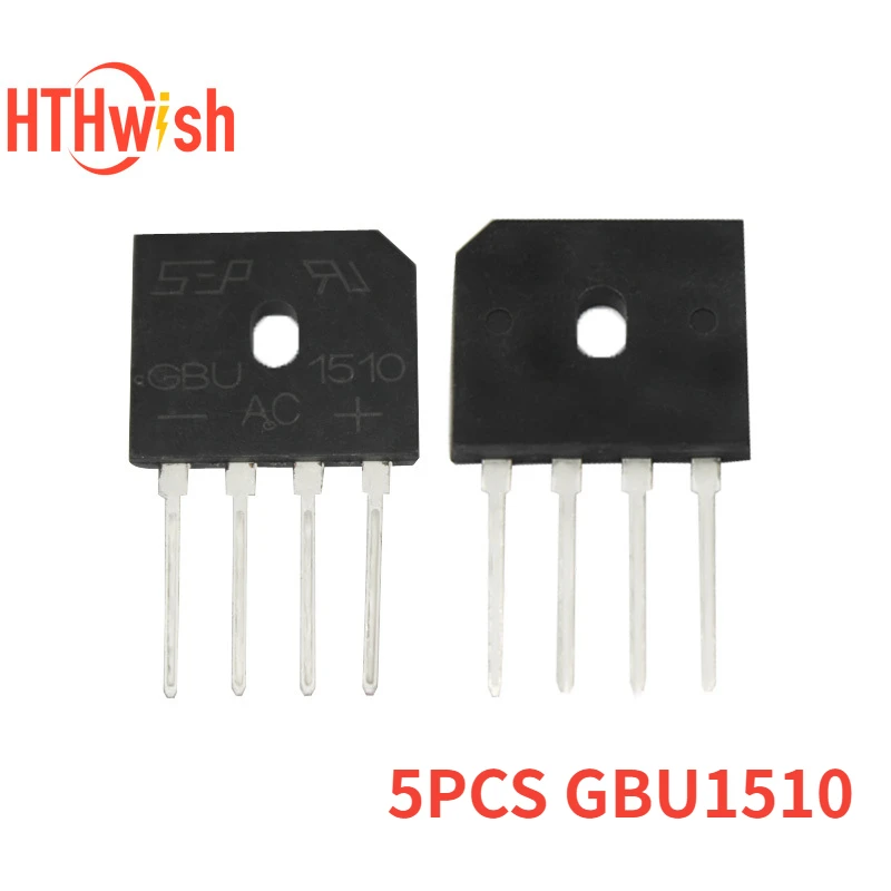 5ks/šarža GBU1510 Diode Bridge usmerňovač Pasivovaný 15amp 1000 Volt elektronický komponent súprava
