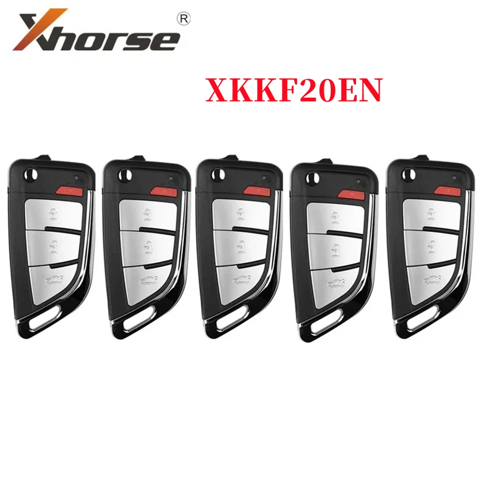 5ks/šarža xhorse vvdi2 xkkf20en drôtový diaľkový kľúč 3 tlačidlá diaľkové ovládacie prvky VVDI pre kľúče na kľúče VVDI globálna verzia