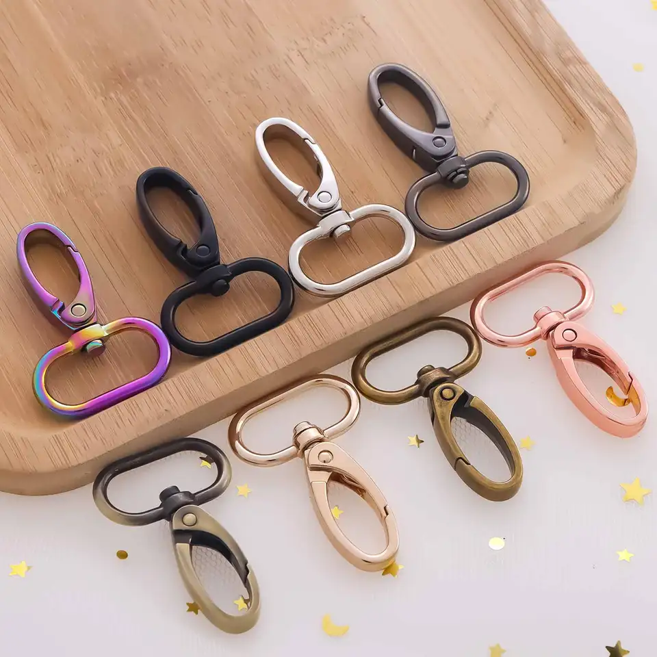 5ksová spona s otočným homárom pre kovové sponky na popruh kovové sponky Webbing Reel Snap Hooks Keyring Carabiner DIY príslušenstvo
