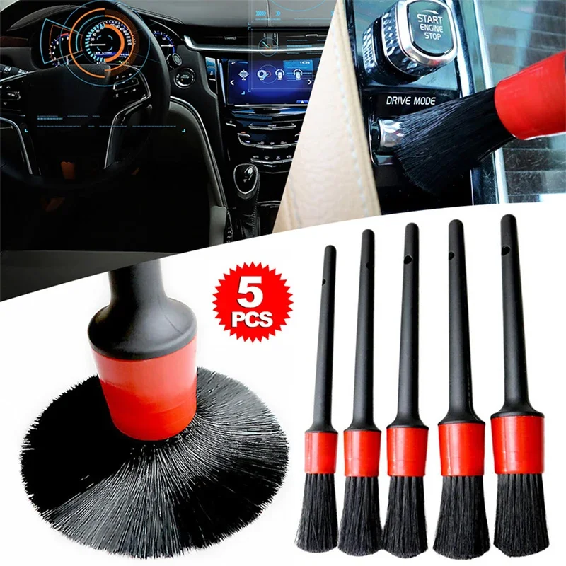 5ksové auto detail kefy Čisté detail sedadla detail kefy na kefku na umývanie kefy na čistenie vozidla Interiér