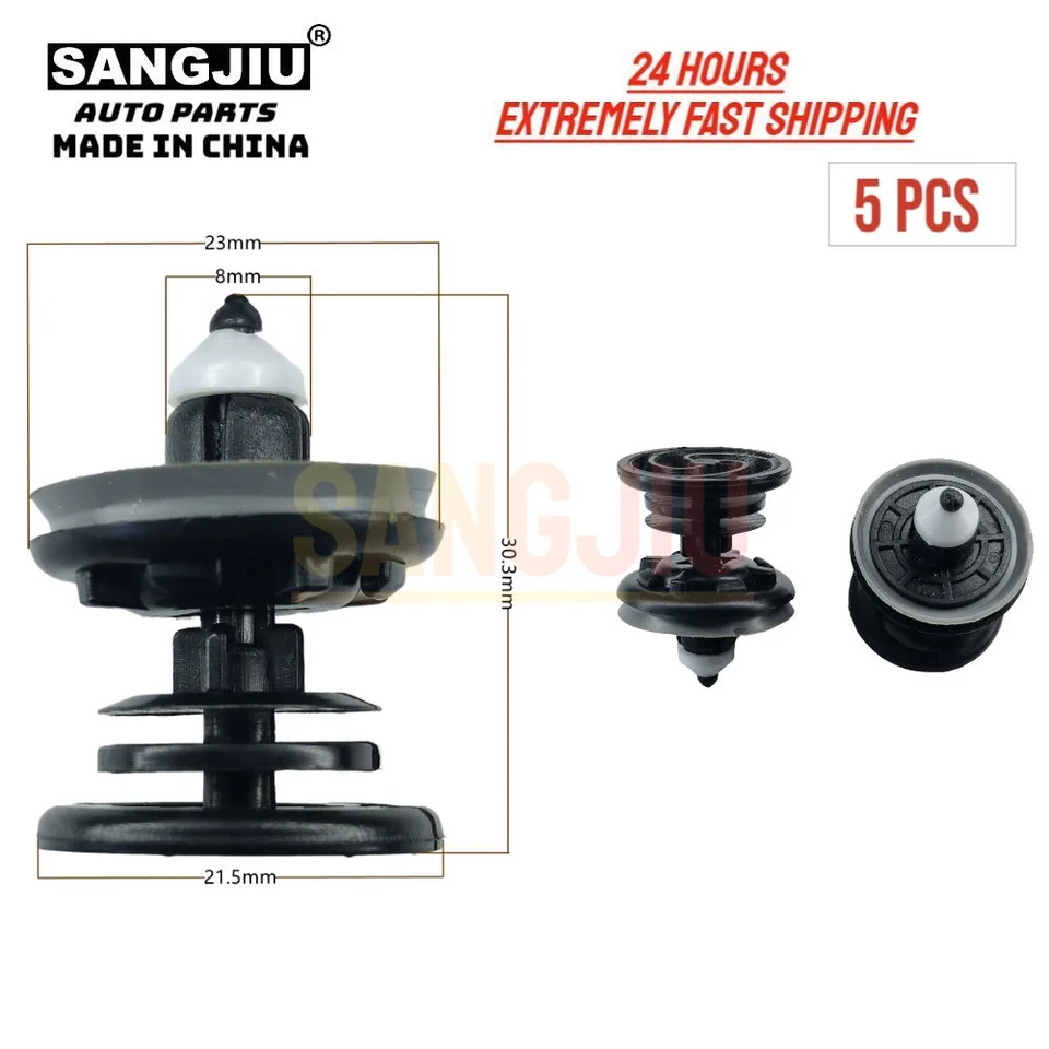 5ksové vozidlá CAR CARD CARD CARD PANEL CLIPS CLIPS PLASTNÉ NIVET FENDER BUMPER DOPRAVA KOMPATIONAJTE PRE PRE VW VOLKSWAGEN T5