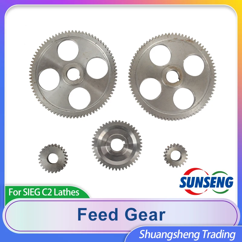 5ksové vybavenie Feed Gear Sieg C2-395G Mini Lathe Gears pre Jet BD-6 BD-7 Metal Gear Kit