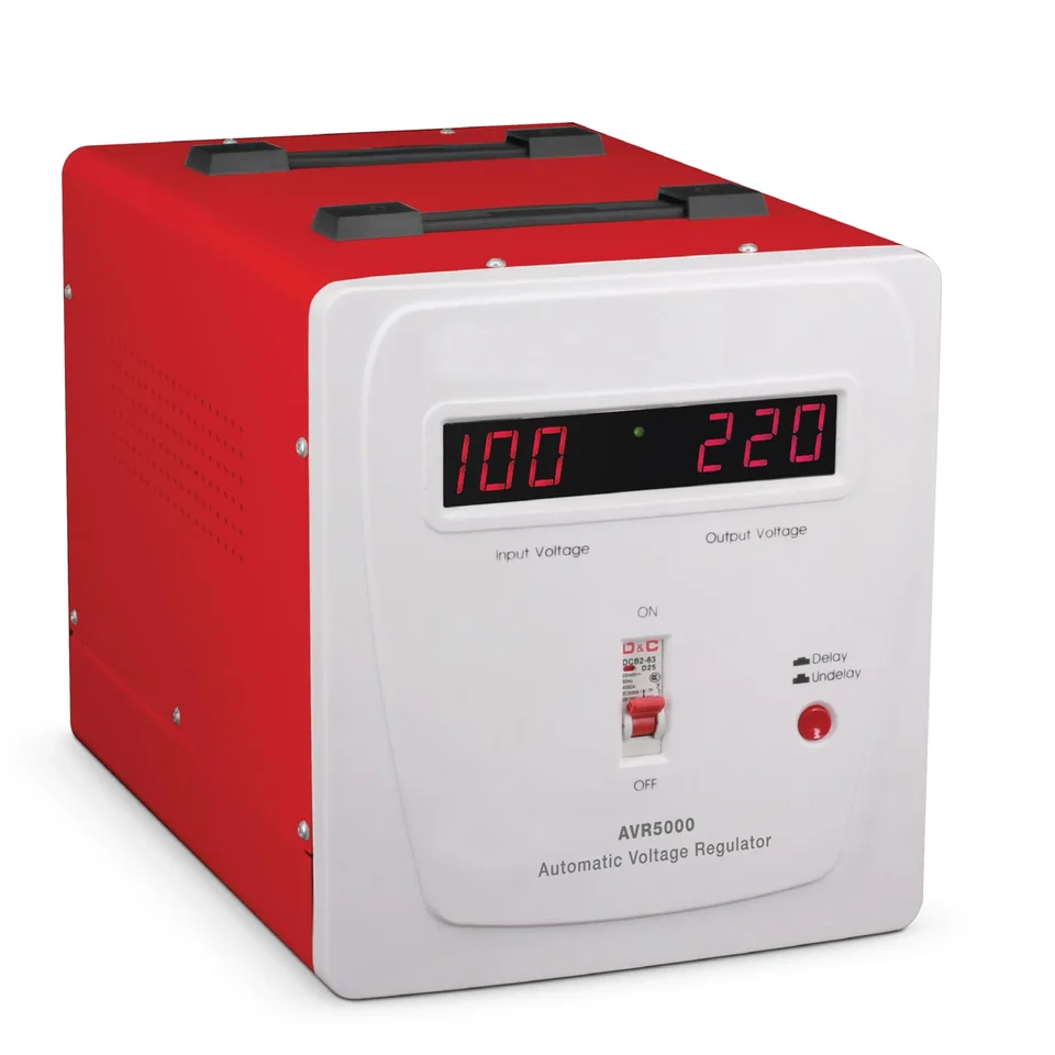 5KW 5000VA 130-270V až 220V Typ relé Elektronický AVR AC Automatický regulátor napätia Stabilizátor Digital Display CE