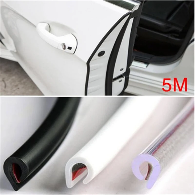 5m u typ Univerzálne ochrana pred dverami automobilov Guards Styling Styling Styling Strip Strip Gumový škrabanec Protect pre auto automatické