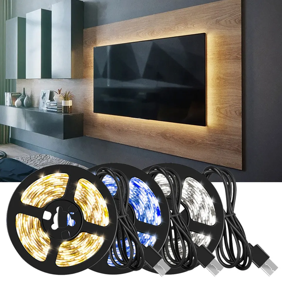 5m USB LED pásové svetlá estetické izby dekor vianočné dekorácie spálne skriňa