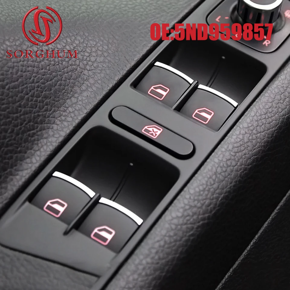 5ND959857 Ovládanie tlačidla Ovládacie spínač VW Jetta Tiguan Golf MK5 GTI MK6 Passat B6 CC Seat Leon MK2 5nd 959 857