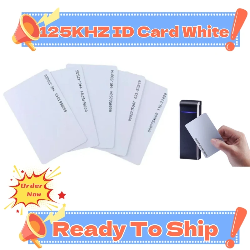5p 125 kHz na reguláciu Access Control iba na čítanie ID karty PVC Intelligent Cards Nízkofrekvenčná bezpečnostná karta EM4100 ID proximity ID