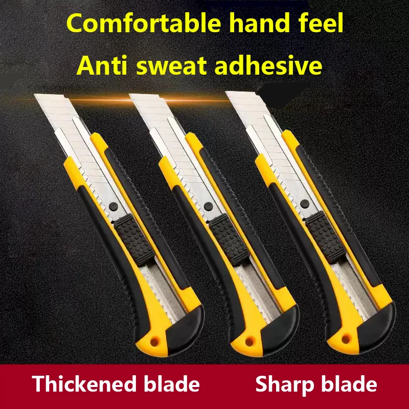 5pc/10pc 25mm Utility nôž SK5 z nehrdzavejúcej ocele Blade zatiahnuteľná noža s nožom na stropnú vreckovú úžitkovú úžitkovú škatuľu narezané lanový papier
