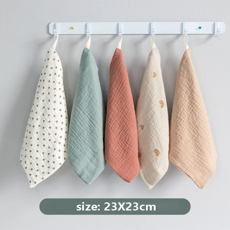 5pc detský uterák Novonarodené predmety Stupeň mušelínových štvorcov dojčenské dojčeky novorodenecké ručné sprchové sprchy na tvári na uteráky Soft