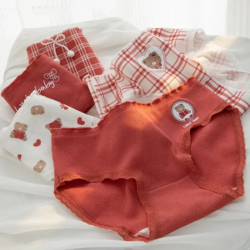 5pc dievča bavlnené nohavičky ženské sexy ženské spodky s nízkym páovým spodným prádlom pre dámske briefs Panty Panty Lingerie