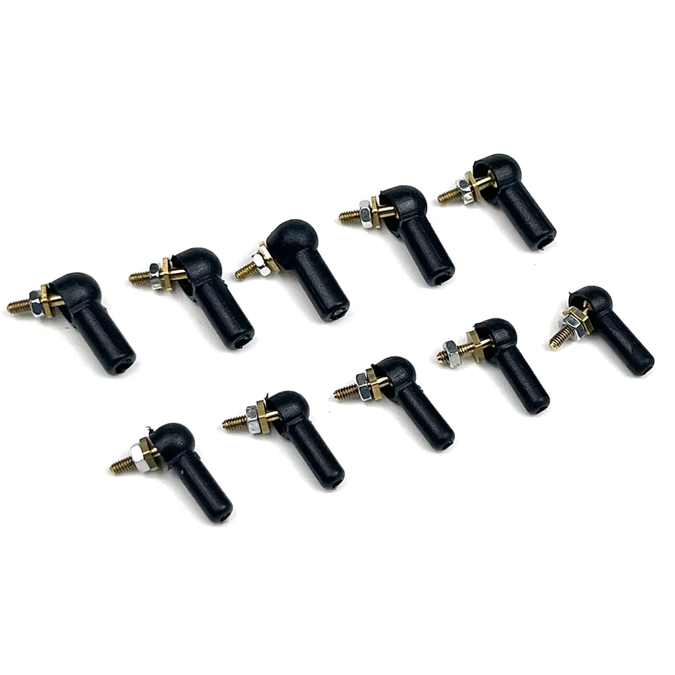 5pc m2 m3 guľový kĺb 2 mm 3 mm čierny spojovací prút guľový konektor L16/17 mm tyčový koniec pre DIY RC benzínové čln Servo náhradné diely