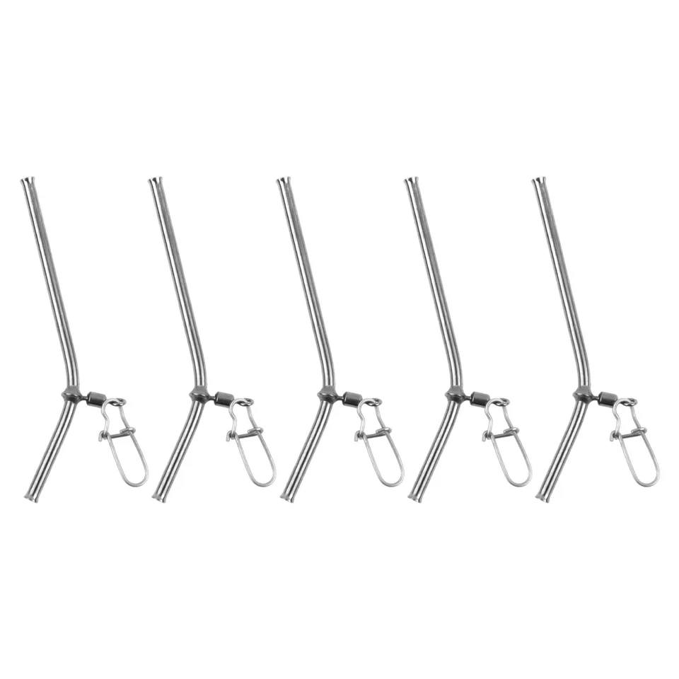 5PC Mosadzná trubica 5/7/9 cm Rybárska vyvážená konektor Dvojnásobné konce rybársky