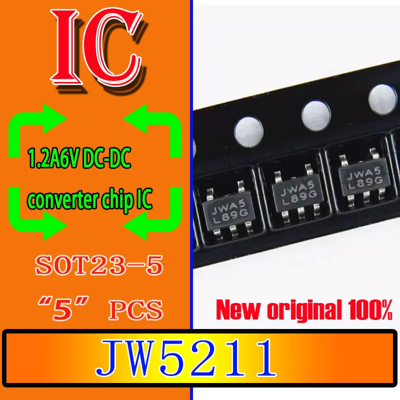 5PCS 100% Nové pôvodné miesto JW5211 SOT23-5 OZNÁMENIE: JWA5J JWA **