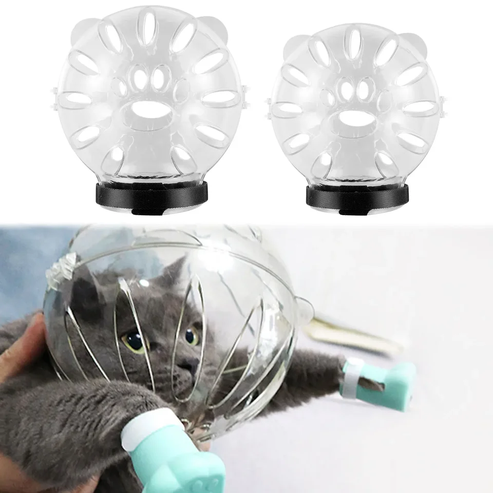 5pcs/1ks mačka Cat Cat Cat Helma Priehľadná priepustná priedušná mačka kapucňa Maska na mačku nastaviteľná mačiatko Astronaut prilba zabránia pre mačku