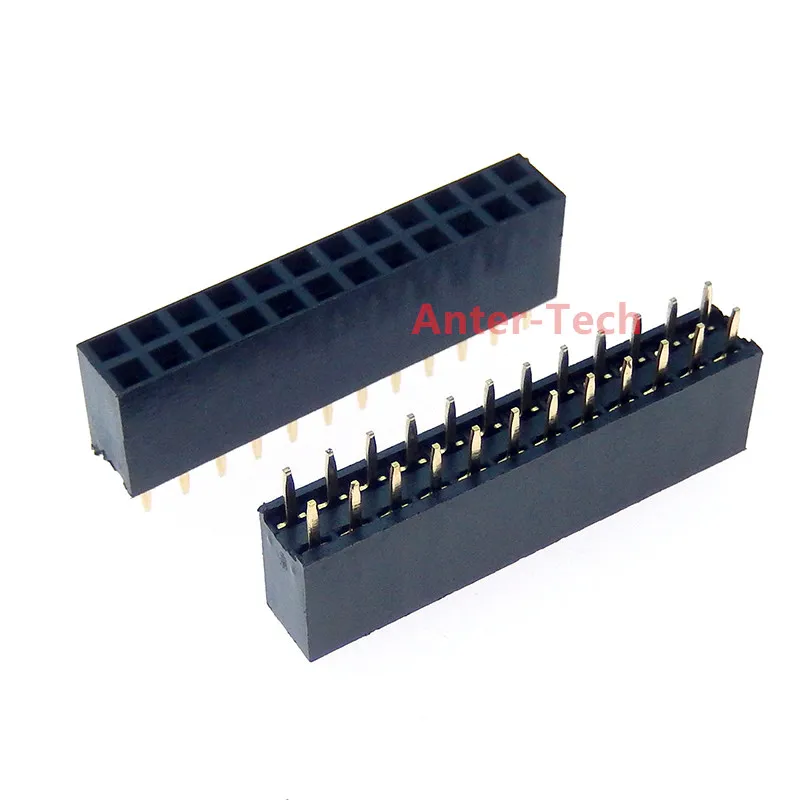 5pcs 2x12 PIN dvojité riadky Rovná samica hlavičky 2,54 mm Strip Strip Conector Socket 2*12 12p 12pin 24 pin pre dosku DPS
