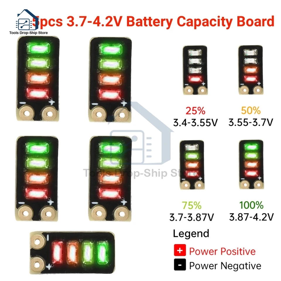 5pcs 3,7-4.2v merania modulu 1String Ternárna lítiová kapacita dosky