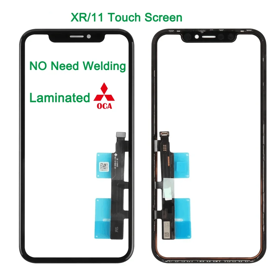 5pcs 3 v 1 testovanom AAA LCD dotykový digitalizátor skla s rámom + lepidlom OCA pre opravu krytu obrazovky iPhone XR 11