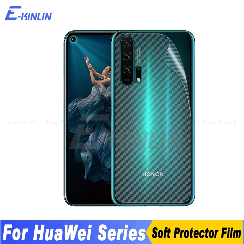 5pcs 3D uhlíkové vlákno zadné krytie obrazovky Film pre Huawei Honor 90 80 70 60 50 View 10 20 30 Pro Plus 30i 30s 20s Lite