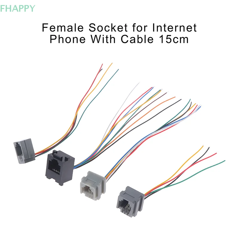 5PCS 616E 623K 616M 641D RJ11 \ RJ12 \ RJ45 Žena pre internetový telefón s káblom 15 cm