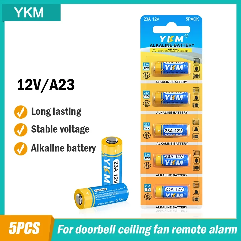 5pcs A23 23A 12V alkalickej batérie Mn21/23ae L1028F A23G GP23A 12 V suchej batérii pre stropný ventilátor diaľkového otvárača garážových dverí
